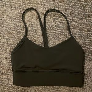 Olive green Lululemon sports bra size 4